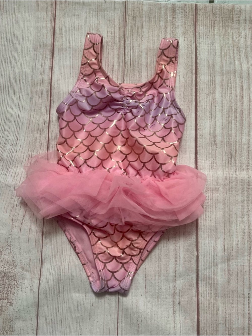 Wonder Nation 3T Pink Mermaid Swimsuit Tutu